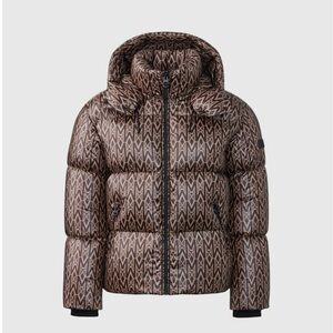 Mackage Kent Light Down Puffer Jacket with Hood | Lustrous Brown | Size 42 | NWT